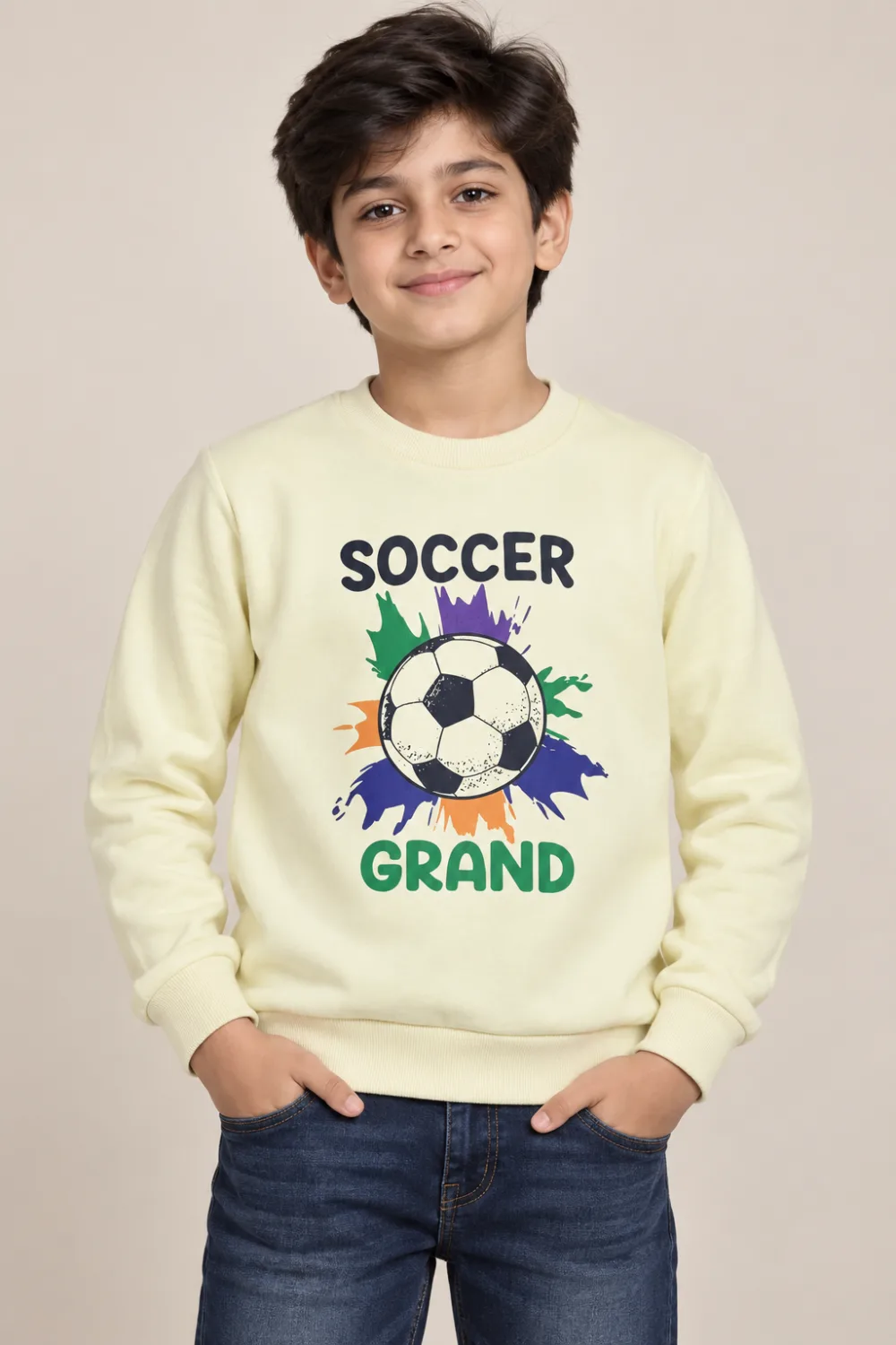 Boys' Soccer Grand Graphic Printed Sweatshirt