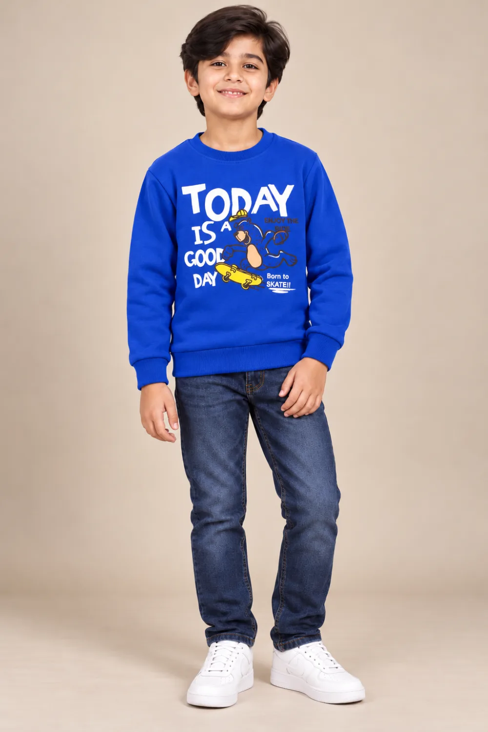 Boys “Today Is a Good Day” Skateboard Graphic Sweatshirt